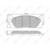Колодки тормозные дисковые передний для LEXUS ES(ACV4#, ASV6#, AVV6#, GSV4#, GSV6#) / TOYOTA CAMRY(#XV3#, #XV4#, ACV3#, AVV5#, MCV3#, XV5#) <b>LYNXauto BD-7530</b>
