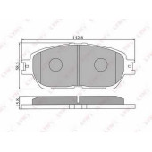 Колодки тормозные дисковые передний для LEXUS ES(MCV#,VZV#) / TOYOTA ALPHARD(ANH1#,ATH1#,MNH1#), PREVIA(ACR3#,CLR3#,MCR3#), WINDOM(MCV3#) <b>LYNXauto BD-7537</b>