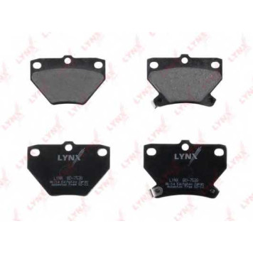 Колодки тормозные дисковые задний для TOYOTA ASCENT, CELICA, COROLLA, ECHO, MATRIX, PRIUS, VIOS, YARIS <b>LYNXauto BD-7538</b>-1