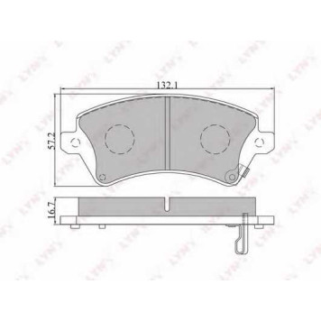 Колодки тормозные дисковые передний для TOYOTA COROLLA(##E11#, #E11#, #E12J#, #E12T#, CDE12#, NDE12#, ZDE12#, ZZE12#) <b>LYNXauto BD-7540</b>