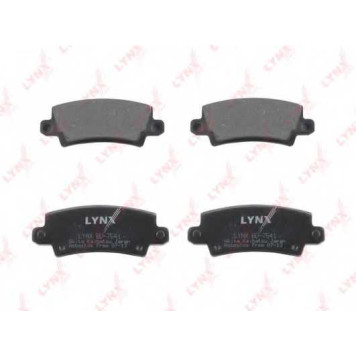 Колодки тормозные дисковые задний для TOYOTA COROLLA(##E11#, #E11#, #E12J#, #E12T#, CDE12#, NDE12#, ZDE12#, ZZE12#) <b>LYNXauto BD-7541</b>-1