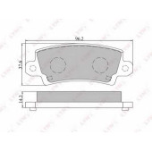 Колодки тормозные дисковые задний для TOYOTA COROLLA(##E11#, #E11#, #E12J#, #E12T#, CDE12#, NDE12#, ZDE12#, ZZE12#) <b>LYNXauto BD-7541</b>