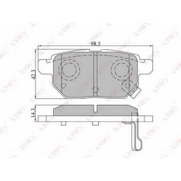 Колодки тормозные дисковые задний для LEXUS CT / SUBARU TREZIA / TOYOTA AURIS, COROLLA RUMION, COROLLA, IQ, PRIUS PLUS, PRIUS, URBAN CRUISER, VERSO S, YARIS <b>LYNXauto BD-7543</b>