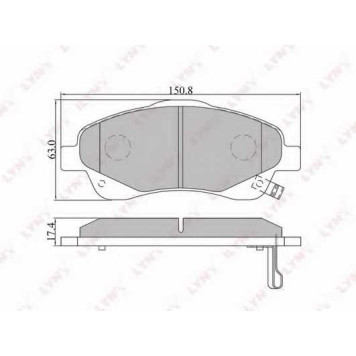 Колодки тормозные дисковые передний для TOYOTA AVENSIS(T25, T25#), COROLLA(CDE12#, R1#, ZDE12#, ZER#, ZZE12#) <b>LYNXauto BD-7548</b>