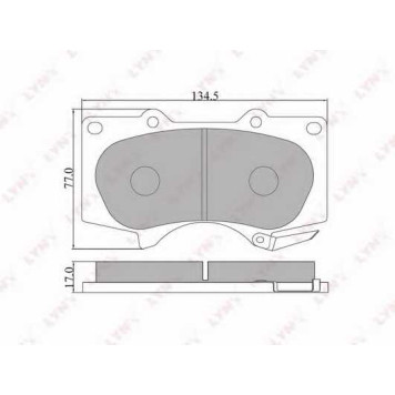 Колодки тормозные дисковые передний для LEXUS GX / MITSUBISHI PAJERO / TOYOTA FJ CRUISER, FORTUNER, HILUX, LAND CRUISER 150, LAND CRUISER <b>LYNXauto BD-7549</b>
