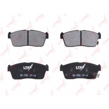 Колодки тормозные дисковые передний для DAIHATSU SIRION(M3#), YRV(M2) / NISSAN PIXO(UA0) / SUZUKI CARRY(FD) <b>LYNXauto BD-7551</b>-1