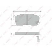 Колодки тормозные дисковые передний для DAIHATSU SIRION(M3#), YRV(M2) / NISSAN PIXO(UA0) / SUZUKI CARRY(FD) <b>LYNXauto BD-7551</b>