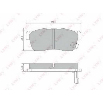 Колодки тормозные дисковые передний для DAIHATSU SIRION(M3#), YRV(M2) / NISSAN PIXO(UA0) / SUZUKI CARRY(FD) <b>LYNXauto BD-7551</b>