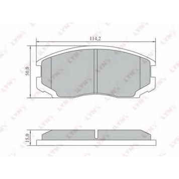 Колодки тормозные дисковые передний для DAIHATSU EXTOL(S22#,S23#), TERIOS(J1#,J2#) / TOYOTA CAMI(J10#E,J12#E), RUSH(F700#) <b>LYNXauto BD-7553</b>