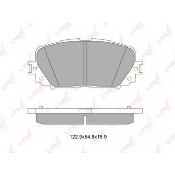 Колодки тормозные дисковые передний для TOYOTA YARIS(KSP13#, KSP9#, NCP13#, NCP9#, NHP13#, NLP13#, NSP13#, NSP9#, SCP9#, ZSP9#) <b>LYNXauto BD-7554</b>