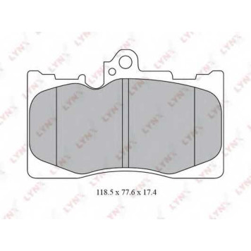 Колодки тормозные дисковые передний для LEXUS GS(GRL1#, GRS19#, GWL1#, GWS19#, URS19#, UZS19#) <b>LYNXauto BD-7566</b>
