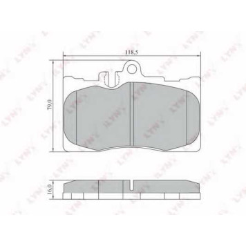 Колодки тормозные дисковые передний для LEXUS LS(UCF30) / TOYOTA CELSIOR(UCF3#) <b>LYNXauto BD-7568</b>