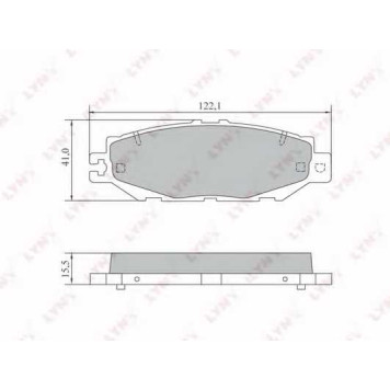 Колодки тормозные дисковые задний для LEXUS LS(UCF10,UCF20) / TOYOTA CELSIOR(UCF2#), CENTURY(GZG5#) <b>LYNXauto BD-7570</b>