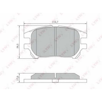 Колодки тормозные дисковые передний для LEXUS RX(MCU15) <b>LYNXauto BD-7573</b>