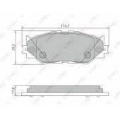 Колодки тормозные дисковые передний для LEXUS IS(ALE2#,GSE2#,USE2#) <b>LYNXauto BD-7589</b>