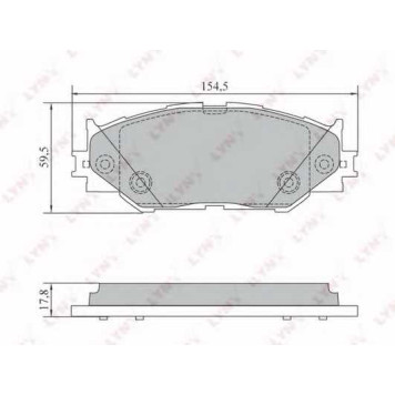 Колодки тормозные дисковые передний для LEXUS IS(ALE2#,GSE2#,USE2#) <b>LYNXauto BD-7589</b>