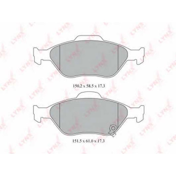 Колодки тормозные дисковые передний для TOYOTA YARIS(KSP13#, KSP9#, NCP13#, NCP9#, NHP13#, NLP13#, NSP13#, NSP9#, SCP9#, ZSP9#) <b>LYNXauto BD-7594</b>
