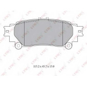 Колодки тормозные дисковые задний для LEXUS RX(AGL1#,GGL1#,GYL1#) / TOYOTA PRIUS PLUS(ZVW4#) <b>LYNXauto BD-7597</b>