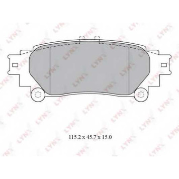 Колодки тормозные дисковые задний для LEXUS RX(AGL1#,GGL1#,GYL1#) / TOYOTA PRIUS PLUS(ZVW4#) <b>LYNXauto BD-7597</b>