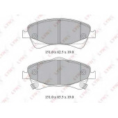 Колодки тормозные дисковые передний для TOYOTA AURIS, AVENSIS, COROLLA, VERSO <b>LYNXauto BD-7598</b>