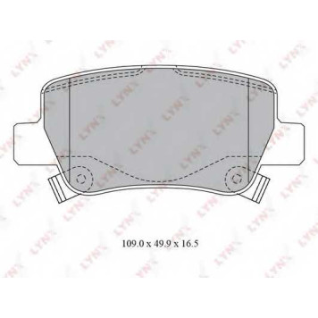 Колодки тормозные дисковые задний для TOYOTA AVENSIS(ADT27,ZRT27) <b>LYNXauto BD-7599</b>