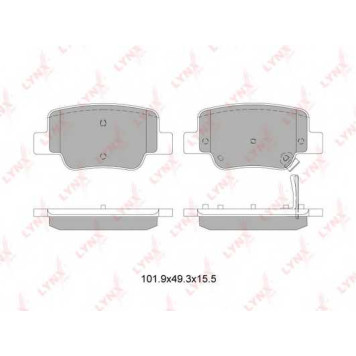 Колодки тормозные дисковые задний для TOYOTA VERSO(#AUR2#,#ZGR2#) <b>LYNXauto BD-7601</b>