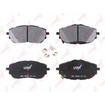 Колодки тормозные дисковые передний для TOYOTA AURIS(NZE18#, ZRE18#, ZWE18#), COROLLA(NDE18#, NRE18#, ZRE17#, ZRE18#) <b>LYNXauto BD-7605</b>-1