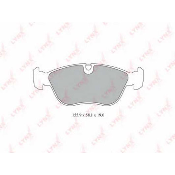 Колодки тормозные дисковые передний для VOLVO 850(LS,LW), C70, S70(LS), V70(LV) <b>LYNXauto BD-7810</b>