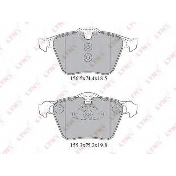 Колодки тормозные дисковые передний для FORD GALAXY(WA6), S-MAX(WA6) / VOLVO S60, S80(AS), V60, V70(BW,SW), XC70 CROSS COUNTRY, XC70 <b>LYNXauto BD-7816</b>