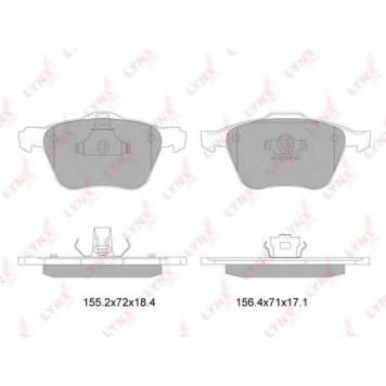 Колодки тормозные дисковые передний для VOLVO S60, S80(TS,XY), V70(SW), XC90 <b>LYNXauto BD-7818</b>