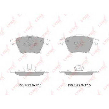 Колодки тормозные дисковые для FORD FOCUS(DA#) / MAZDA 3(BK,BL) / OPEL SIGNUM, VECTRA / SAAB 9-3(YS3F), 9-3X / VOLVO C30, C70, S40(MS), V40, V50(MW) <b>LYNXauto BD-7819</b>