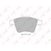 Колодки тормозные дисковые передний для VW MULTIVAN(7EF, 7EM, 7EN, 7HF, 7HM, 7HN), TRANSPORTER(70XD, 7E, 7EA, 7EB, 7EF, 7EG, 7EH, 7EJ, 7HA, 7HB, 7HF, 7HH, 7HJ, 7JD, 7JE) <b>LYNXauto BD-8001</b>