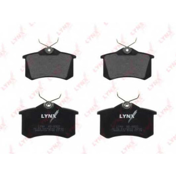 Колодки тормозные дисковые задний для AUDI A4, A6, ALLROAD / CITROEN C2, C3 / PEUGEOT 405, 605 / VW CORRADO, GOLF, JETTA, PASSAT, POLO, SCIROCCO, VENTO <b>LYNXauto BD-8002</b>-1