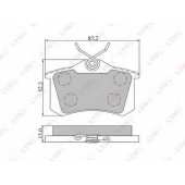 Колодки тормозные дисковые задний для AUDI A4, A6, ALLROAD / CITROEN C2, C3 / PEUGEOT 405, 605 / VW CORRADO, GOLF, JETTA, PASSAT, POLO, SCIROCCO, VENTO <b>LYNXauto BD-8002</b>