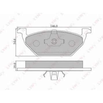 Колодки тормозные дисковые передний для AUDI A1, A3 / SKODA CITIGO, FABIA, OCTAVIA, RAPID, ROOMSTER / VW BEETLE, BORA, FOX, GOLF, JETTA, NEW BEETLE, POLO, UP <b>LYNXauto BD-8003</b>