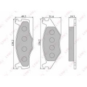 Колодки тормозные дисковые передний для SKODA OCTAVIA / VW CADDY, GOLF, JETTA, PASSAT, SANTANA, SCIROCCO, VENTO <b>LYNXauto BD-8004</b>