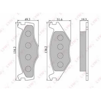 Колодки тормозные дисковые передний для SKODA OCTAVIA / VW CADDY, GOLF, JETTA, PASSAT, SANTANA, SCIROCCO, VENTO <b>LYNXauto BD-8004</b>