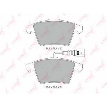 Колодки тормозные дисковые передний для VW TOUAREG(7L6,7L7,7LA) <b>LYNXauto BD-8006</b>