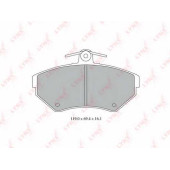 Колодки тормозные дисковые передний для VW CADDY(9K9A,9K9B), GOLF(1E7,1H1,1H5), LUPO(6E1,6X1), PASSAT(35I,3A2,3A5), POLO(6KV2,6KV5,6N1,6N2), VENTO(1H2) <b>LYNXauto BD-8009</b>