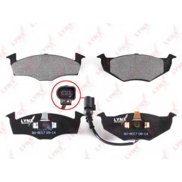 Колодки тормозные дисковые передний для SKODA FABIA(6Y2,6Y3,6Y5) / VW POLO(9N#) <b>LYNXauto BD-8017</b>-1
