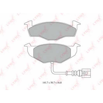 Колодки тормозные дисковые передний для SKODA FABIA(6Y2,6Y3,6Y5) / VW POLO(9N#) <b>LYNXauto BD-8017</b>