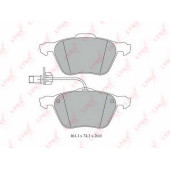 Колодки тормозные дисковые передний для FORD GALAXY(WGR) / VW SHARAN(7M6, 7M8, 7M9), TRANSPORTER(70XA, 70XB, 70XC, 70XD, 7DB, 7DK, 7DW) <b>LYNXauto BD-8018</b>