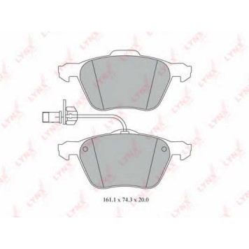 Колодки тормозные дисковые передний для FORD GALAXY(WGR) / VW SHARAN(7M6, 7M8, 7M9), TRANSPORTER(70XA, 70XB, 70XC, 70XD, 7DB, 7DK, 7DW) <b>LYNXauto BD-8018</b>