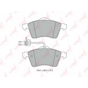 Колодки тормозные дисковые передний для VW TRANSPORTER(70XA, 70XB, 70XC, 70XD, 7DB, 7DK, 7DW) <b>LYNXauto BD-8027</b>