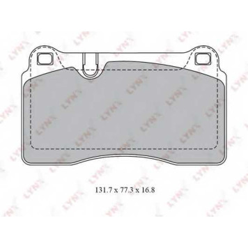 Колодки тормозные дисковые передний для VW TOUAREG(7L6,7L7,7LA,7P5) <b>LYNXauto BD-8028</b>