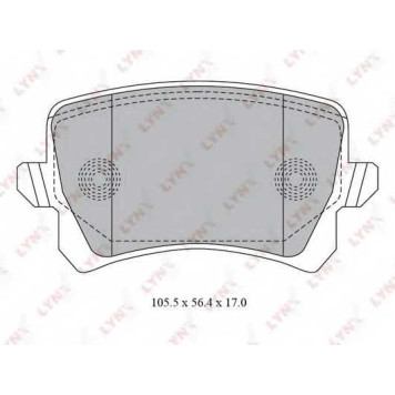 Колодки тормозные дисковые задний для AUDI A6(4F2,4F5,C6), Q3(8U) / VW CC(358), PASSAT(357,362,365,3C2,3C5), SHARAN(7N1,7N2), TIGUAN(5N#) <b>LYNXauto BD-8030</b>