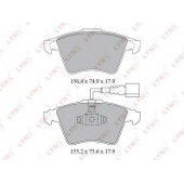 Колодки тормозные дисковые передний для VW MULTIVAN(7EF, 7EM, 7EN, 7HF, 7HM, 7HN), TRANSPORTER(7E, 7EA, 7EB, 7EF, 7EG, 7EH, 7EJ, 7HA, 7HB, 7HF, 7HH, 7HJ, 7JD, 7JE) <b>LYNXauto BD-8032</b>