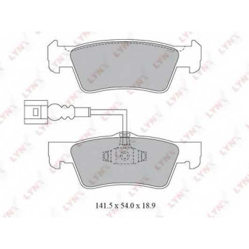 Колодки тормозные дисковые задний для VW MULTIVAN, TOUAREG, TRANSPORTER <b>LYNXauto BD-8034</b>