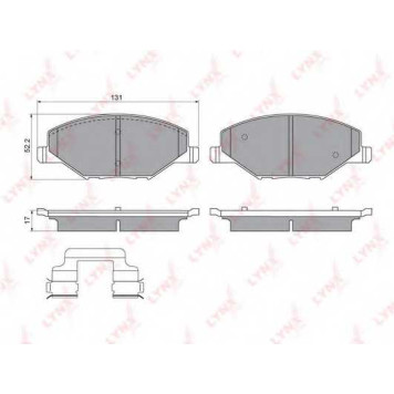 Колодки тормозные дисковые передний для SKODA FABIA / VW POLO <b>LYNXauto BD-8035</b>