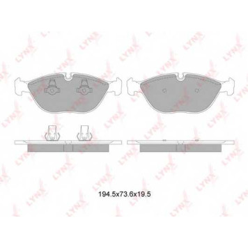 Колодки тормозные дисковые для AUDI A4, A8, TT / BMW 7, Z8 / CHRYSLER CROSSFIRE / MERCEDES C, CLK, E, S, SLK / VW GOLF, PASSAT <b>LYNXauto BD-8040</b>